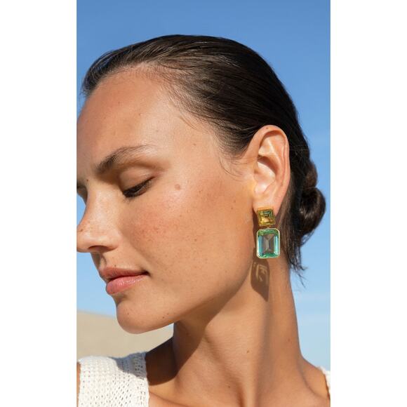 Lizzie Fortunato Lush Gold-Plated Glass Earrings - OS - Picture 3 of 4